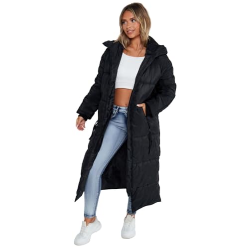 Doudoune longue pour femme veste matelassée légère avec fermeture éclair