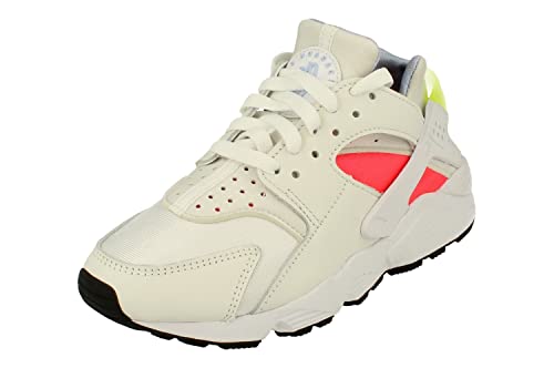 Nike Femmes Air Huarache Running Trainers DH4439 Sneakers Chaussures (UK 4.5 US 7 EU 38, White Volt Bright Crimson 106)