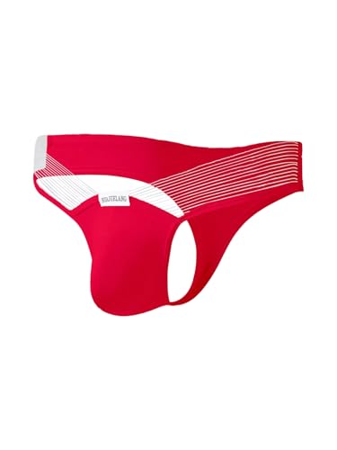 Floerns Men's Thong Underwear Contrast Mesh Pouch Panty T Back Brief Underwear