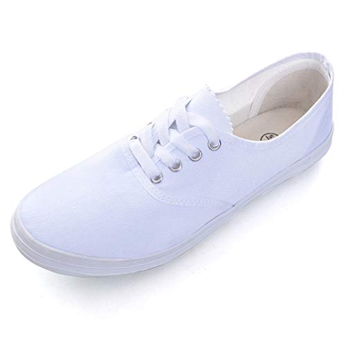Women's Low Heel Canvas Flats,Slip on Round Toe Comfortable Flats Shoes3