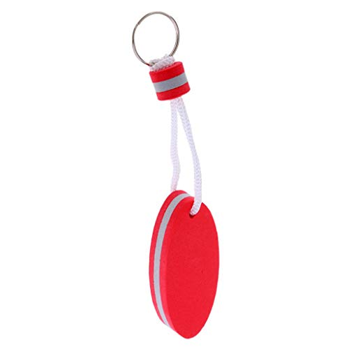image for Dongyue 5 Pieces Durable Oval Floating Key Ring Boat Keychain Float Su