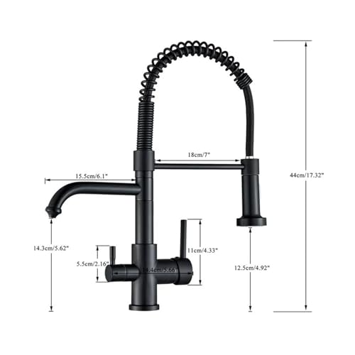 Robinet mitigeur eau filtrée cuisine or brossé double spray - 3