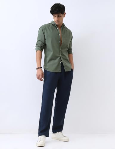 Image of Urbano Fashion Men's Cotton Full Sleeve Regular Fit Casual Solid Shirt