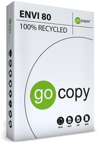 Envi Copier Paper 80 g 100% Recycled White DIN A4 500 Sheets (500 Pieces)