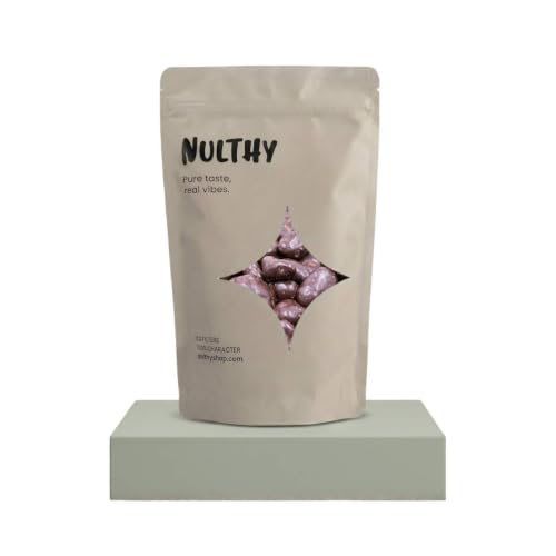 NULTHY 500g - Arándanos con Chocolate Negro, Frutos Rojos Deshidratados, Snack Gourmet Fuente de Fibra, Postre y Aperitivo