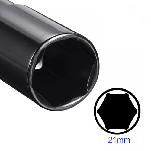 MACHSWON 1/2 Inch Drive - 21mm Deep Impact Socket with 6 Point Design, Heat-Treated Cr-V Steel 78mm Length, Metric Sizes - Image 3