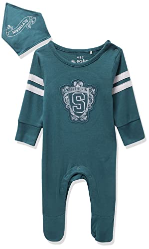 Image of Marks & Spencer Unisex Sleepsuit Baby and Toddler Sleepers (T78 6056Y Green Mix 12-18)