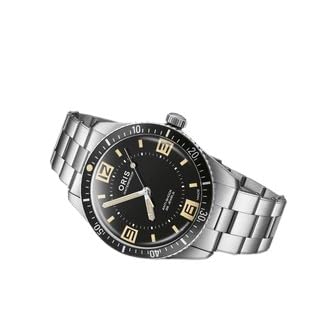 スペアベルト付き ORIS オリス ダイバーズ65 60周年アニバーサリーエディション 40mm Divers Sixty Five メンズ 腕時計 ウォッチ 自動巻き ダイバーズ ステンレススティールブレスレット ブラック文字盤 黒 01 733 777