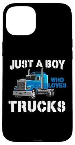 Just a Boy Who Loves Truck Semi Truck Lover Birthday Party スマホケース iPhone 15 Plus 用