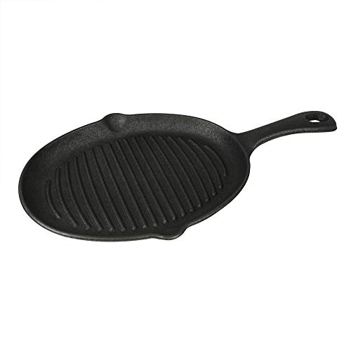 Jim Beam Jb0159, Heavy Duty Construction, Pre Seasoned Cast Iron Skillet With Wooden Base And Mitt, Black,Small #TOP2