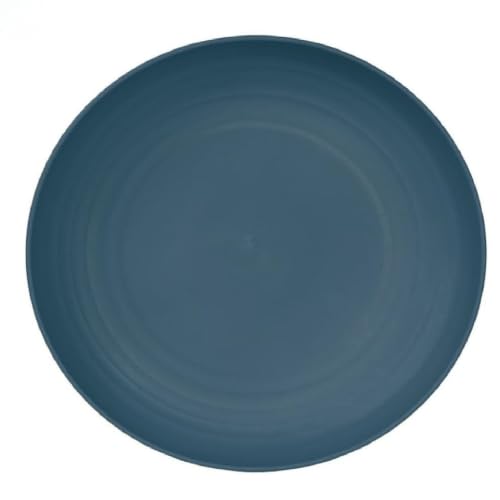 Image of Wheat Straw Dinner Plate Set, Eco-Friendly Dinner Set Round Serving Plate, Dishwasher & Microwave Safe - Perfect for Dinner Dishes Deep Plates Easy to Clean (Dark Blue, 23 CM)