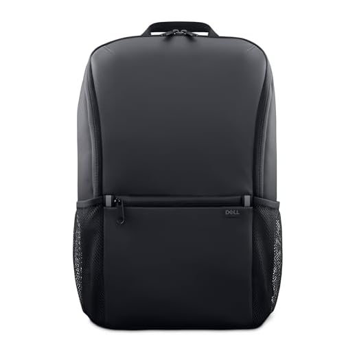Dell Mochila Essencial EcoLoop 14-16 14-16 - CP3724 - Leve, Dois Bolsos Laterais de Malha, Organizador de Acessórios Embutido, Capa para Laptop Acolchoada Dedicada - Preta