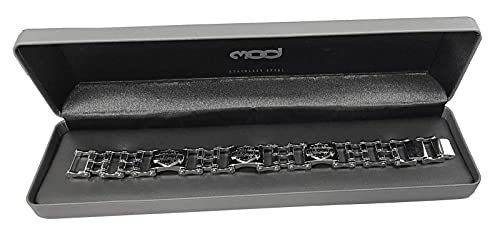 Harley-Davidson Men's Bike Chain B&S Bracelet, Stainless Steel HSB0207 (8.25) - Image 4