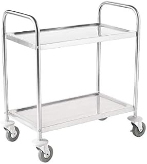 Vogue 2 Tier Clearing Trolley Small 825X710X405mm Stainless Steel Catering