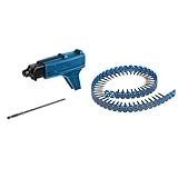 Bosch Professional GMA 55 Magazinaufsatz für Trockenbauschrauber (passt zu allen kabelgebundenen & Akku-Trockenbauschraubern von Professional) + Schnellbauschraube Feingewinde mit Bohrspitze, 3,9x35mm