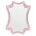 Funerom Specchio da parete irregolare, 40,1 x 30 cm, piccolo specchio ondulato rosa immagine