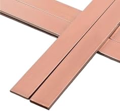 Copper Flat Bar, 500mm Length, 40mm Width, 0.6-1.8mm Thick with Excellent Thermal and Electrical Conductivity, 1pcs(0.8mm)