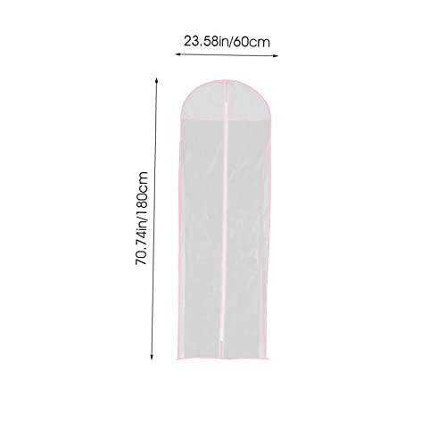 TIDTALEO Long Garment Bag for Dresses Breathable Non Woven Storage Cover Wedding Dress and Gown Protector with Zipper for Bridesmaids and Dance Costumes and Dirt2