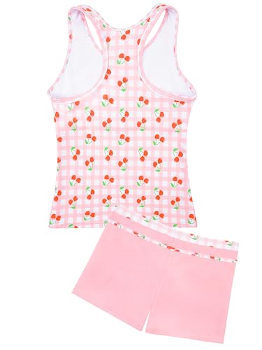 Image of Uhnice Girls Swimsuit Two Piece Tankini Swimwear with Boyshort