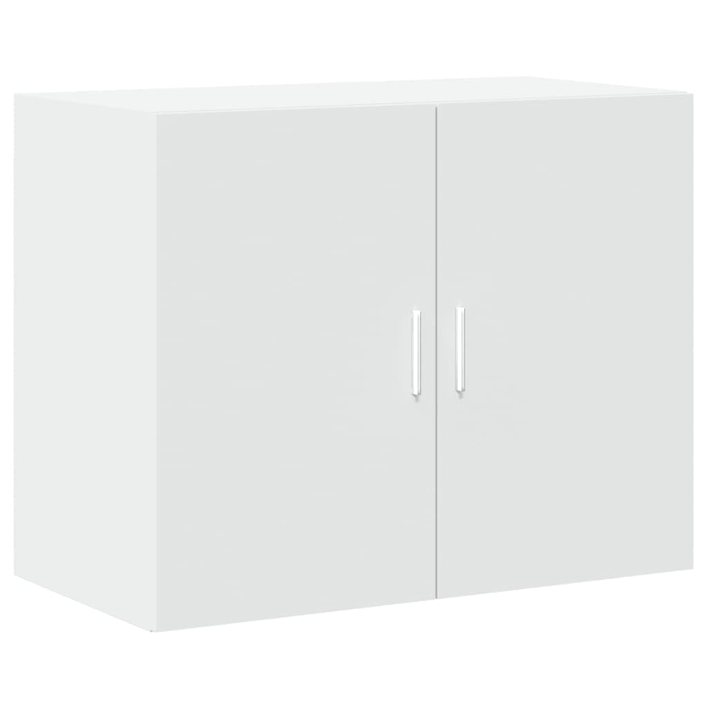 vidaXL Armario de Pared Madera de ingeniería Blanco 80x42,5x64 cm, Armario de Almacenamiento, Armario de Pared Colgante, Armario de Almacenamiento Flotante