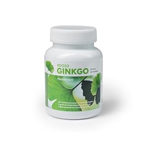 EDOSO® Ginkgo Biloba 240 mg | 60 Tabletten Hochdosiert | 50:1 Ginkgo-Biloba-Blätter-Trockenextrakt | Bei leichter Demenz