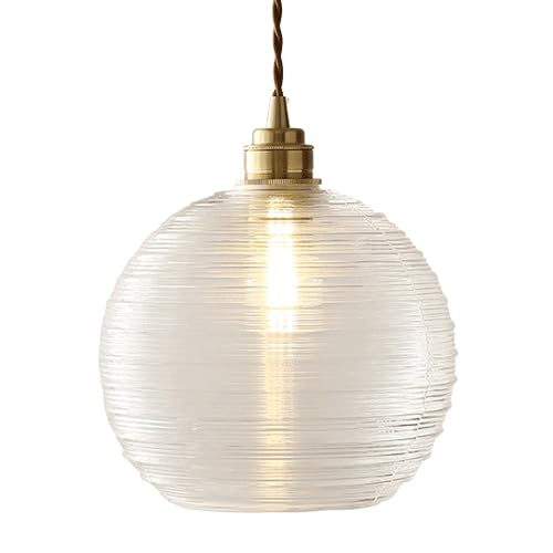 Suspension verre et cuivre E27 pour illuminer et décorer votre cuisine moderne