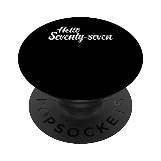 Hello Seventy Seven - Cumpleaños 77 PopSockets PopGrip Intercambiable