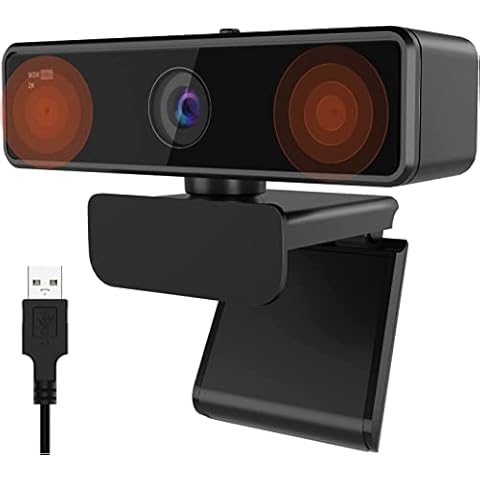 NUROUM 1080P Webcam with Microphone, 1080P/60fps, 1440P/30fps, Dual Microphone with Privacy Cover, Wide-Angle USB FHD Web Computer Camera, Plug and Play, for Zoom/Skype/Teams/Webex, Laptop MAC PC Cover