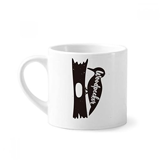 DIYthinker Rätt svartvit-bild djur mini kaffemugg vit keramik keramikskål med handtag 15 ml present flera färger
