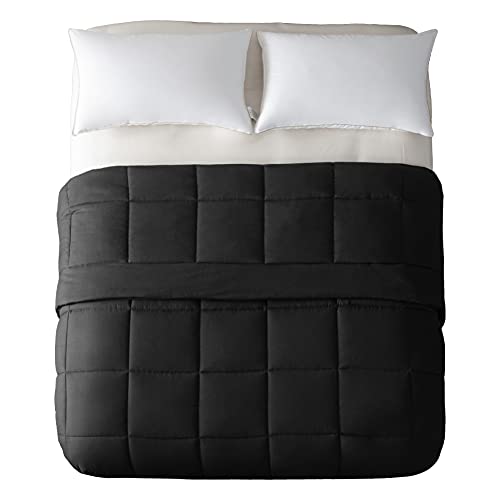 Yebeda Edredón para Las 4 Estaciones, 135 x 200 cm, Edredón Cama 80, Transpirable y Supersuave para Todo el año, Negro - imagen 7
