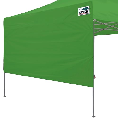 Image of Eurmax USA 10x4.8 Pop Up Canopy SunWall-UV Protection for Tents,Blocks Sunlight&Wind,Water Resistant Side Wall Only,Easy Hook & Loop Installation,Fit for 10FT Straight Leg Shelters&Gazebo,Kelly Green