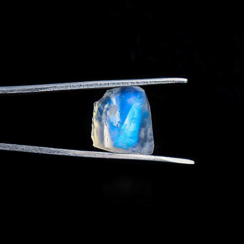 Odrilliongems 5Pcs Natural Raw Rainbow Moonstone Crystal, Rough Gemstone, Diy Jewelry Making, Wire Wrapping, Chakra Healing Crystals, Loose Stone Wholesale Lot, June Birthstone #TOP2