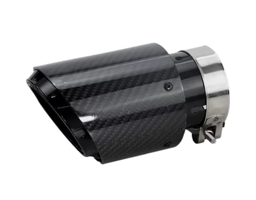 Tuyau arrière de voiture en carbone multicolore universel 63-101mm