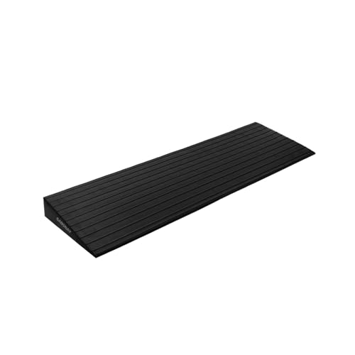 GANSNAY Threshold Ramp for Doorways 2 Rise- Odorless Indoor Entry Ramp- Non-Slip& Cuttable Handicap Ramp for Wheelchairs Robot Vacuum Cleaners Scooters Strollers- Black- 2Rise (31.58.7)