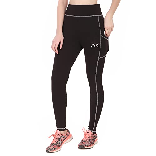 Image of Yoga Pants for Women High Waisted Stretchable Workout Jeggings with Pockets.