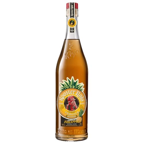 Rooster Rojo Smoked Pineapple Reposado Tequila 70cl, 38% ABV | 100% Blue Weber Agave | Infused with Red Spanish Pineapple | Double Distilled, Filtered Through Silver, Barrel Aged