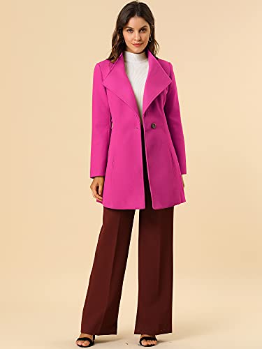 Image of Allegra K Women's Winter Elegant Stand Collar Overcoat Long Belted Pea Coat