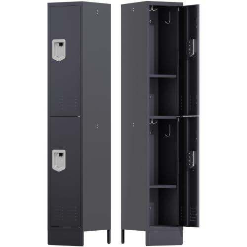 Image of BUTISOW 2 Door Metal Storage Locker for Gym Office, Heavy Duty Steel School