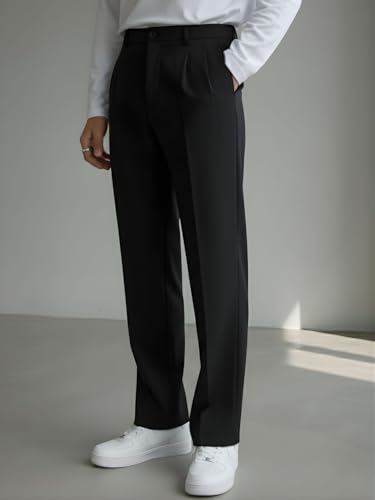 Image of INDICLUB Men's Track Pants with Side Stripe, Drawstring Waist, Straight Leg