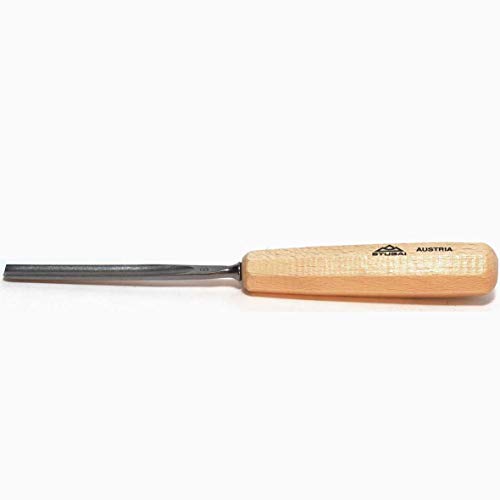 Stubai 550825 Type 8 Long/Polished Woodcarving Chisel, Grey/Beige, 25 mm