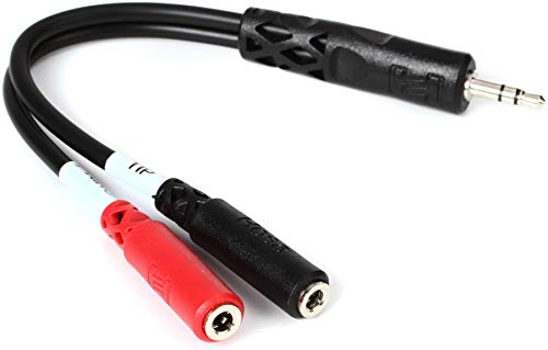 Hosa YMM-261 3.5 mm TRS to Dual 3.5 mm TSF Stereo Breakout Cable