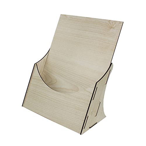 ogoPLUS DIN A4 Prospekthalter aus Holz, Prospektständer Hochformat , Flyer Aufsteller Halter,Flyerständer, Büro,Werbung,leichte Neigung für optimales Blickfeld Cover