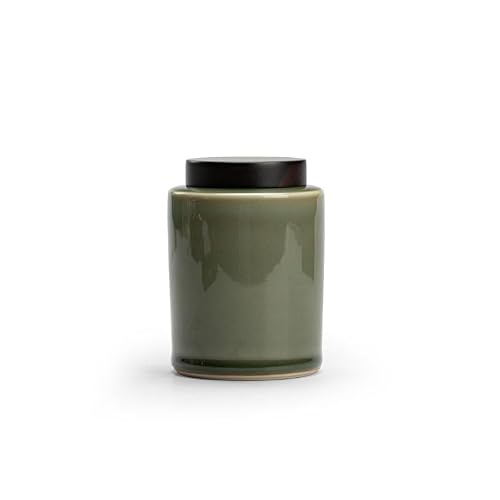 ENGENDER Tea Storage Jar Small Tea Cans Ceramic Household Moisture-proof Storage Chinese Sealed Warehouse