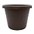 The HC Companies Classic Round Plastic Plant Pot w/Rolled Rim - Lightweight & UV Resistant Flower Pot for Herbs & More - Outdoor & Indoor Plant Pots w/Drainage (24 inch Chocolate, Pack of 1)