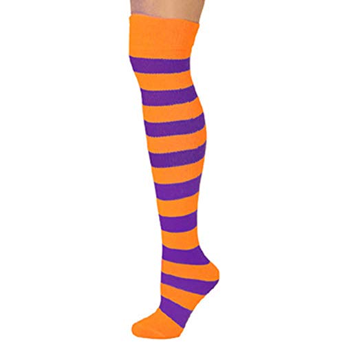 AJs Adult Long Classic Knee High Striped Socks, Sock size 11-13, Shoe Size 5 and up, Made in USA
