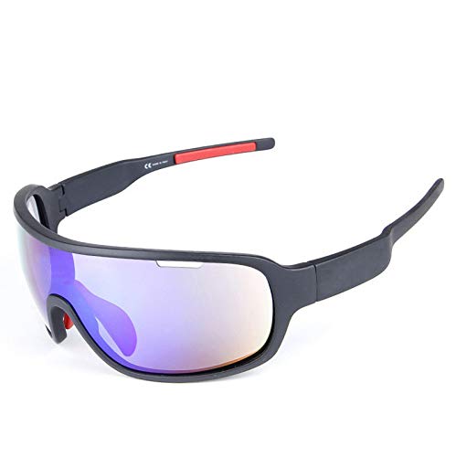Bike riding glasses Outdoor Sports Sunglasses Polarized sunglasses goggles cycling sunglasses with 5 lens (black)