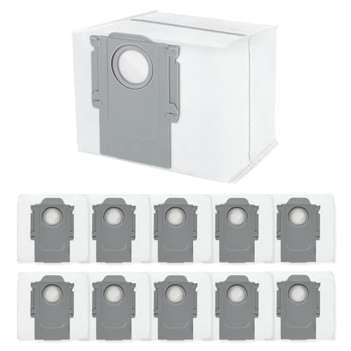 ANOMM 12 Stück Staubbeutel für Roborock Q5+/Q5 Pro+/Q7+/Q7 MAX/Q7 MAX+/Q8 Max+/S8 Pro Ultra/Q5 Max+ Roboter Staubsauger Selbstreinigungsstation, Ersatz-Staubsaugerbeutel mit Großer Kapazität