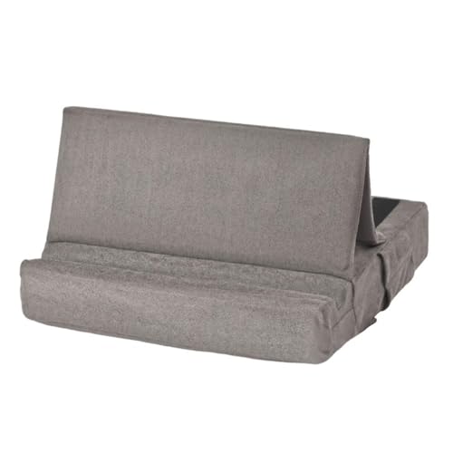 Soporte para tableta – Dock para cojín suave con bolsillo | Soporte para tableta plegable con 3 ángulos de visión | Cómodo soporte para smartphones, tabletas y eReaders