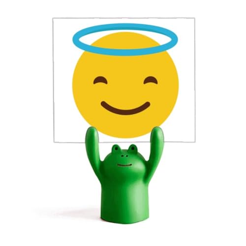 Support pour mémo chat en ligne avec motif grenouille jaune SLE