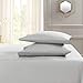 Empyrean Bedding Queen Sheets 4Pcs, Silver Light Gray, Microfiber, Deep Pocket, Luxury Bed Linen Set with 4 Corner Straps